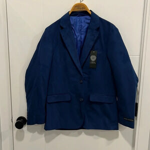 Vince Camuto  blue suede like blazer NWT size small